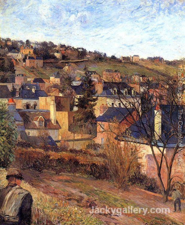 Blue Roofs Rouen by Paul Gauguin paintings reproduction